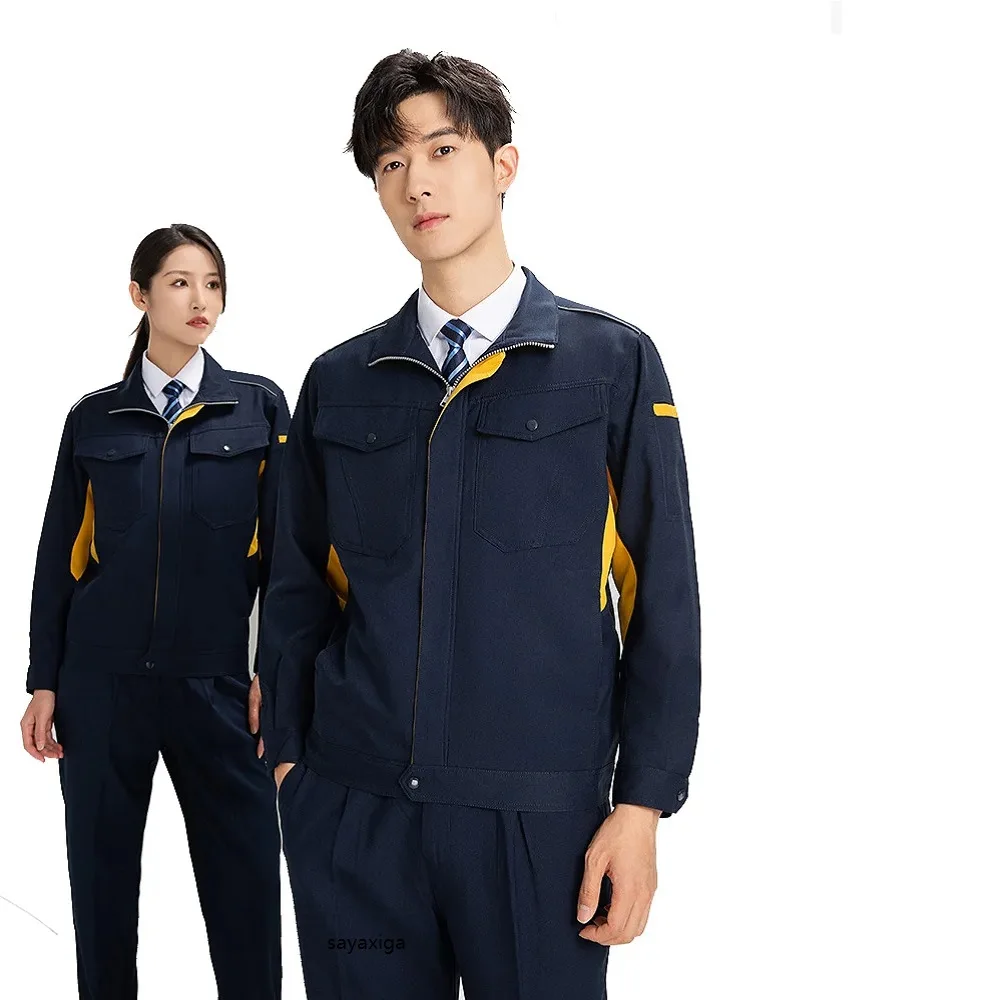 

Anti Static Work Clothing Fashion Design Electrical Worker Uniforms Wear Resistant Autumn Repairman Working Coveralls Mechanical