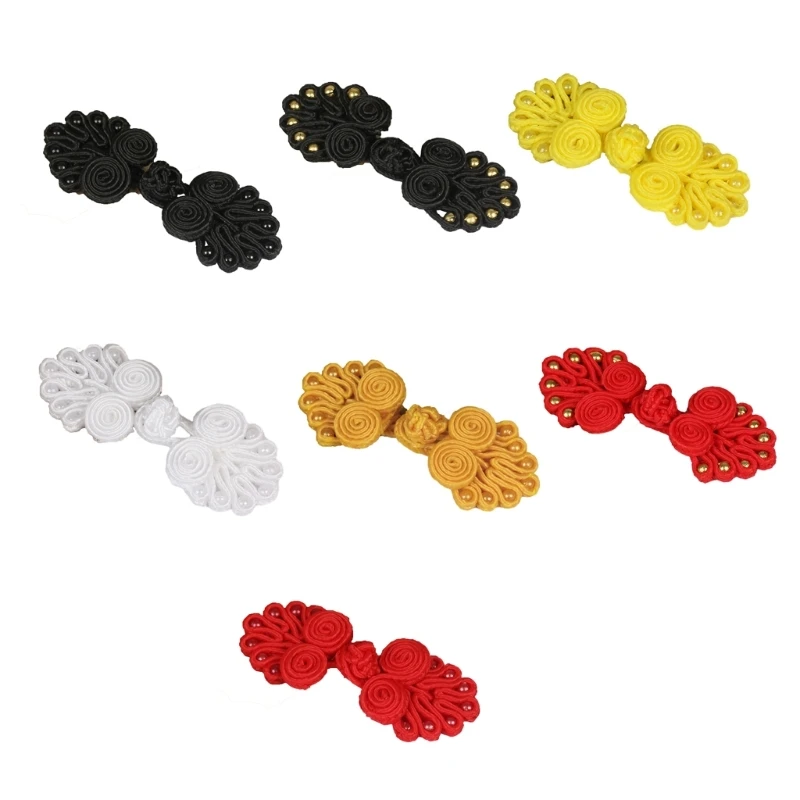 

Seven Beads Flower Chinese Knot Buttons Sweater Scarf Cloaks Clasp Cardigan Fasteners for Clothing Cheongsam Fasteners