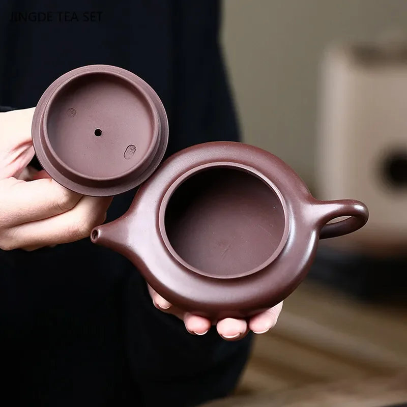 160ml Yixing Purple Sand Teapot Handmade Beauty Zhu Mud Pot Traditional Chinese Tea Infuser Household Tea Set Accessories