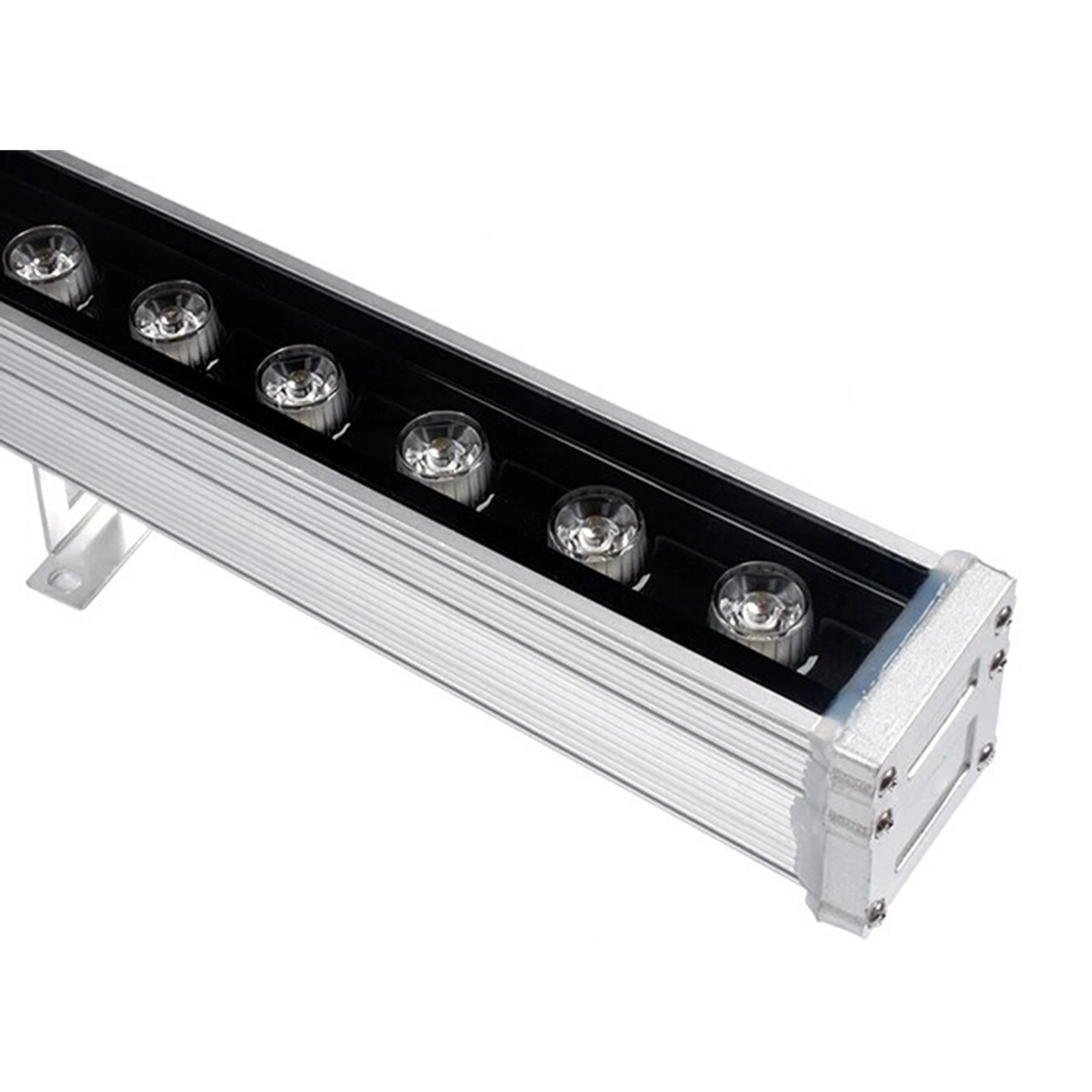 6PCS 18W RGB DMX LED Wall Washer Light Floodlight DMX512 Color Change Flood Lighting 85-265V Thick Housing