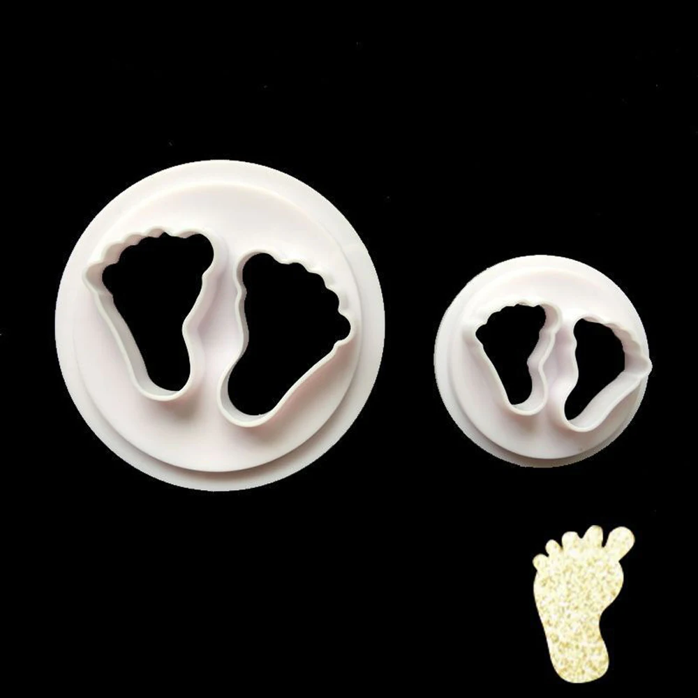 3D DIY Baby Feet Cookie Mould 2pcs
