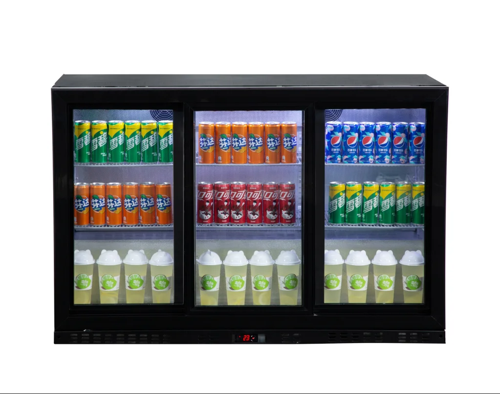 

2021 Mini Bar Refrigerator Three Door Small Compact Fridge Beer Showcase