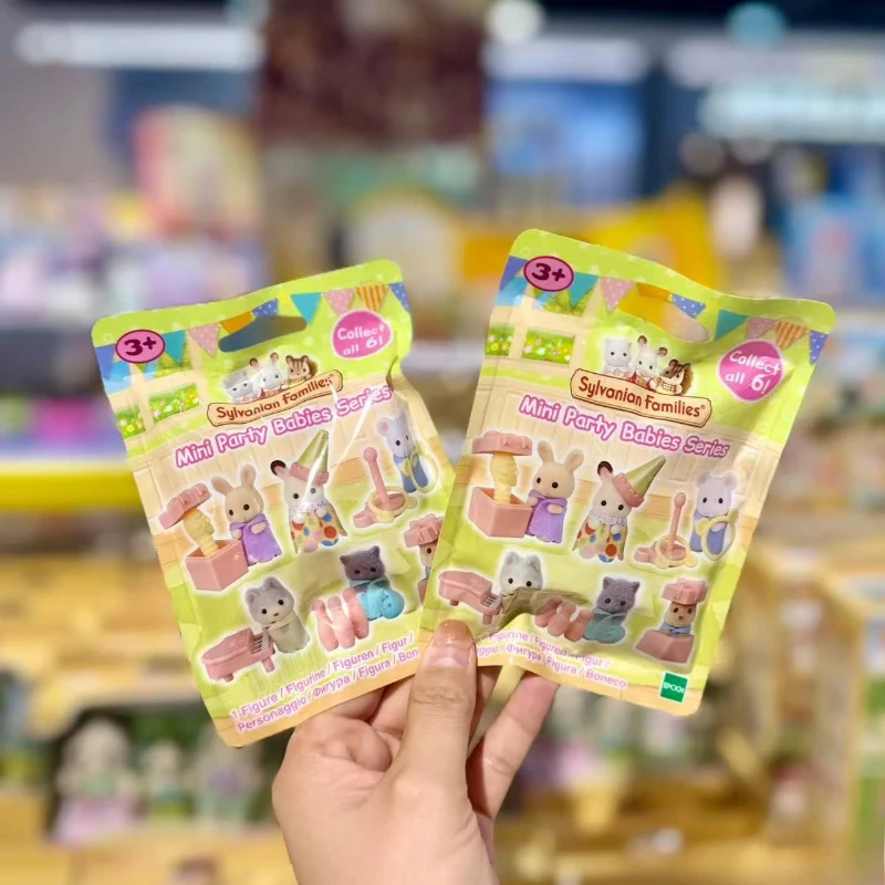 Sylvanian Families toys girl toy kitchens mini baby party blind bags dolls miniature food children's kitchen