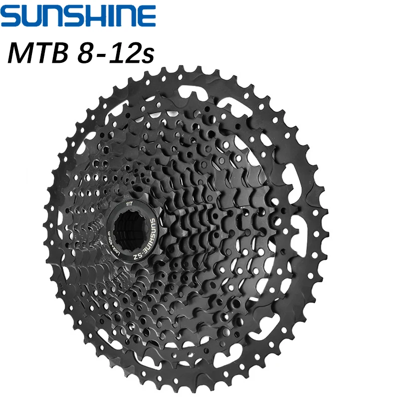 

SUNSHINE MTB Cassette 8 9 10 11 12 Speed Flywheel black 36T 40T 42T 46T 50T 52T Mountain Bike Freewheel Sprocket for Shimano HG