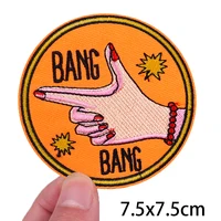 Buy Cartoon Letter Embroidered Patch Stripe Iron On Patches For Clothing Thermo-adhesive Patches On Clothes Tape TV Patch Sticker Online - Image 2