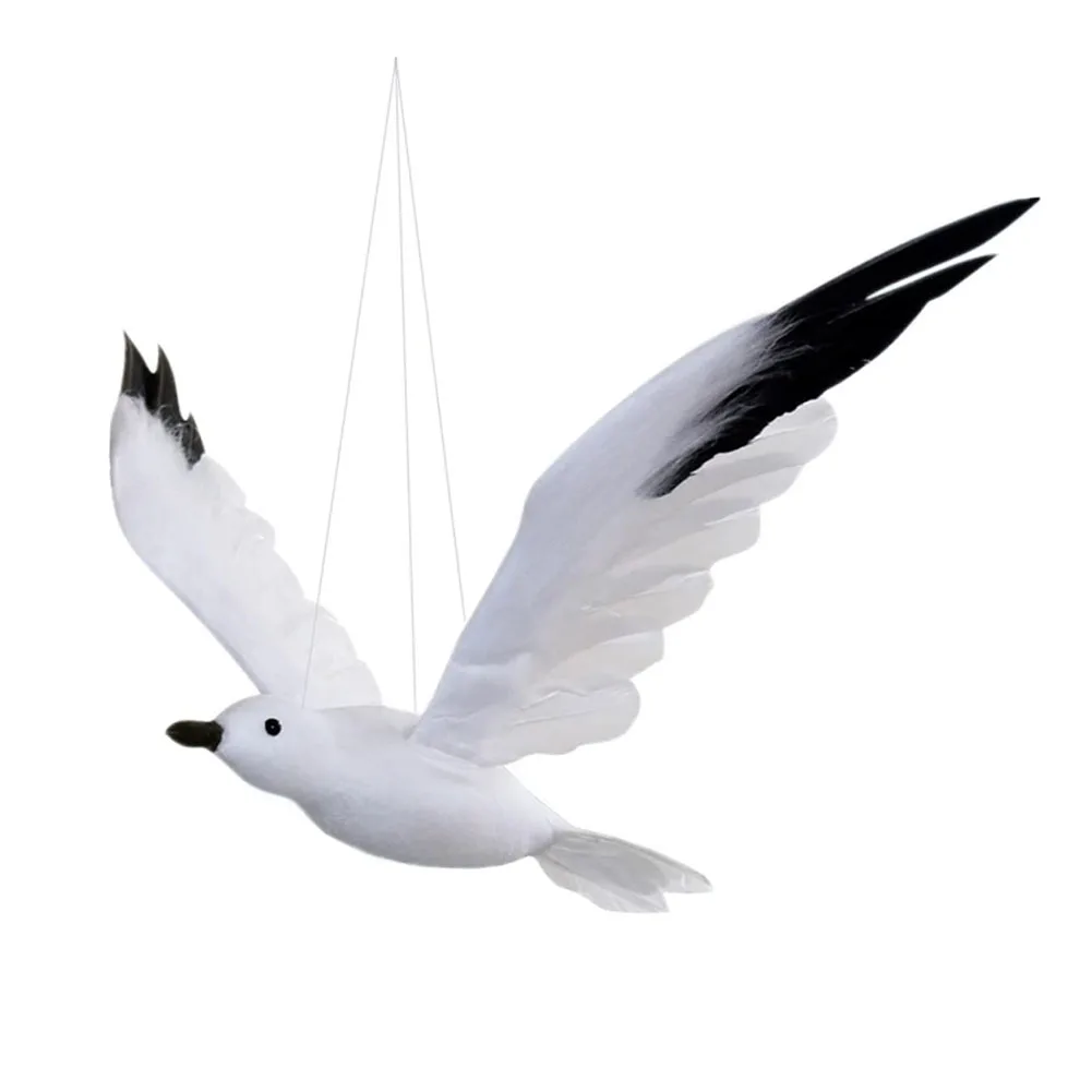 

Artificial Simulation Seagulls Vivid Handicraft Animal Figurine Feathers Flying Bird Model Home Garden Hanging Decoration