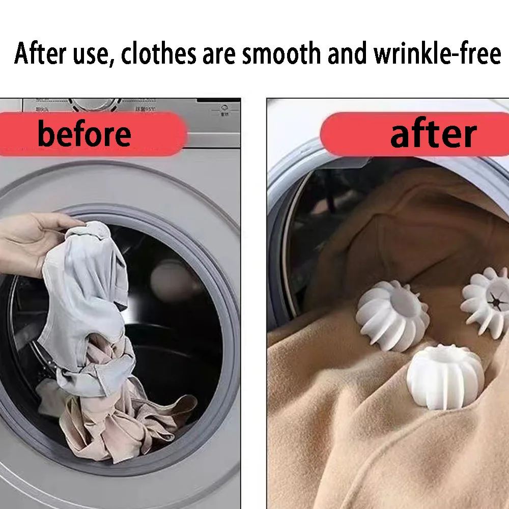 Laundry Ball Pet Hair Remover Laundry Hair Catcher 10Pcs Reusable Silicone To Remove Pet Hair And Prevent Clothes From Winding Bathroom Supplies