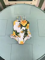2024 Summer New Design Floral Printed Girls 2 Piece Swim Suits For Baby one Piece  Swimsuits 3