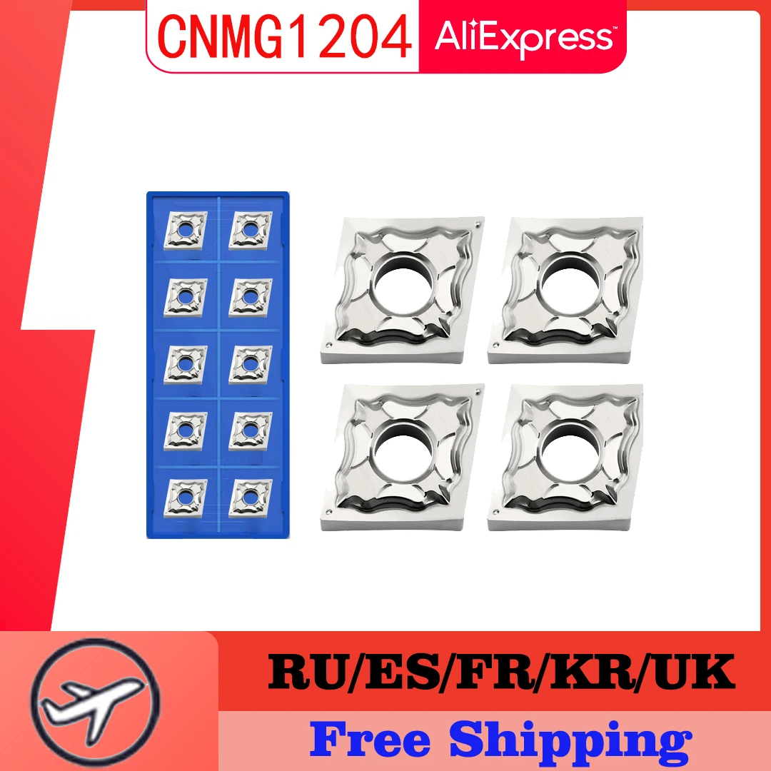 

CNMG Aluminum Insert CNMG120402 HA H01 CNMG 120404 CNMG 120408 Turning Tools For AL CNC Lathe Cutter 10pcs Plate Cutter