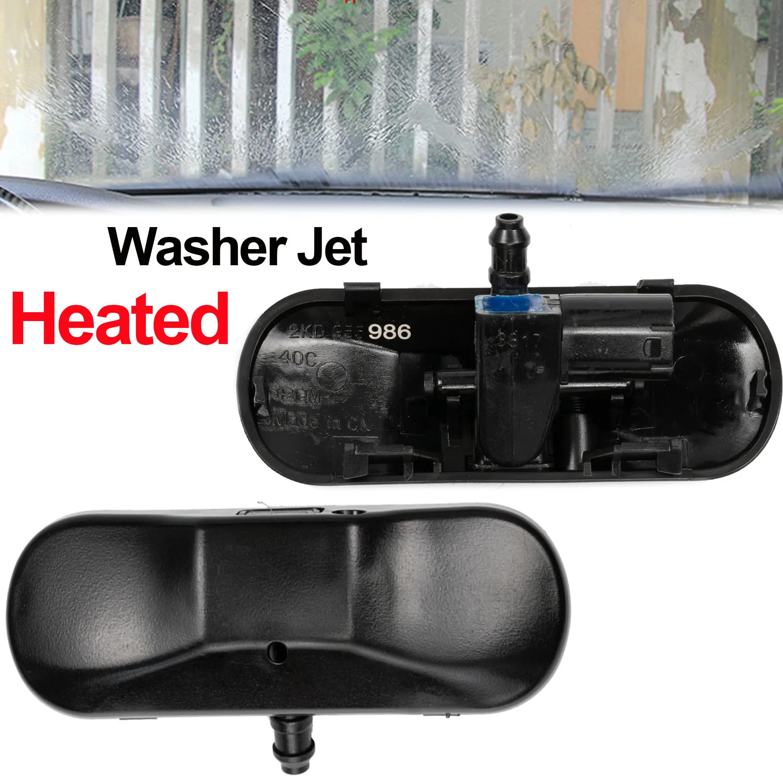 Xukey2PcssetFrontHoodWindshieldWasherNozzlesJetHeatedAdjust