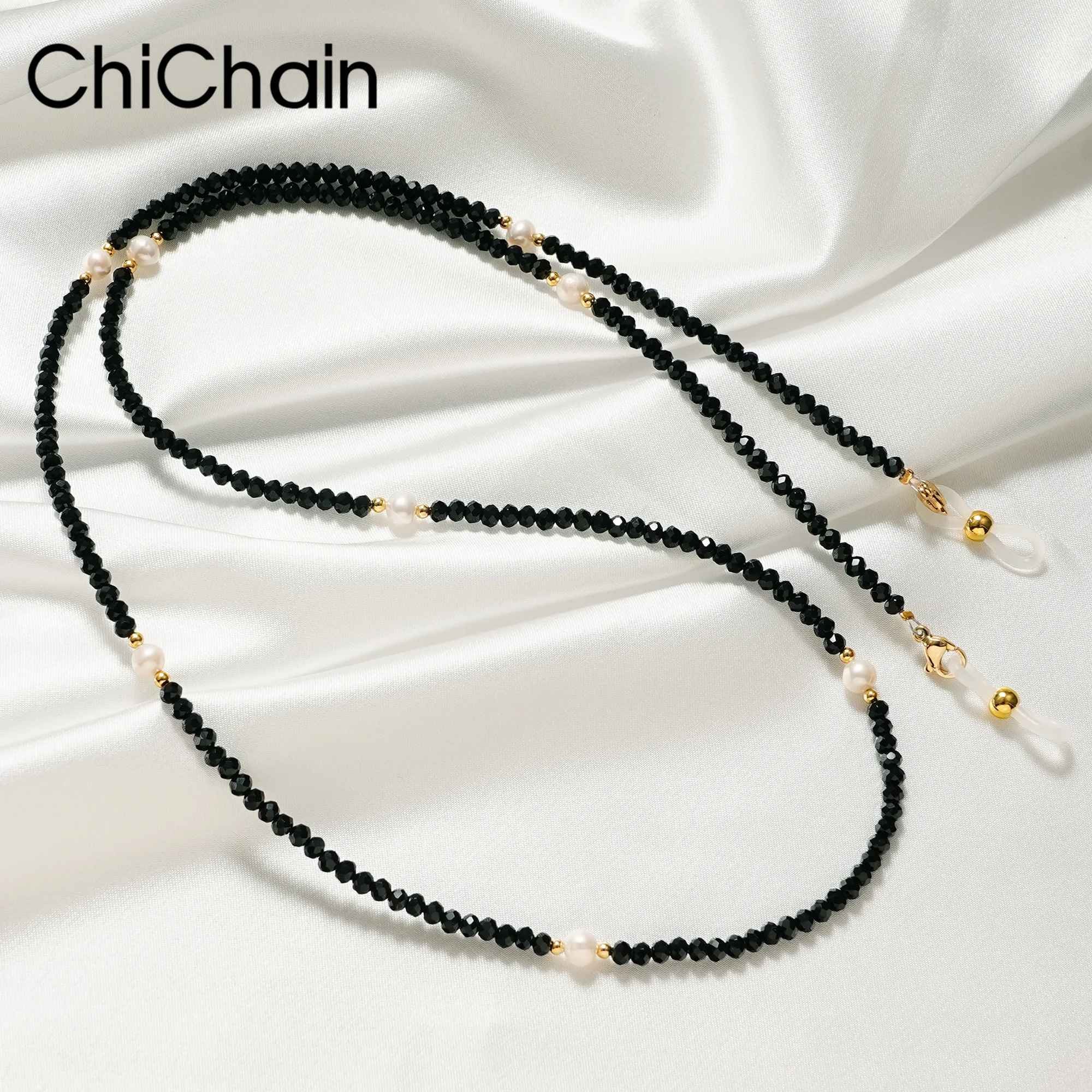 

Teamer Crystal Beaded Glasses Chain for Women Fashion Lanyard Gold Color Metal Sunglassses Chains Strap Cord Hanging Neck Holder