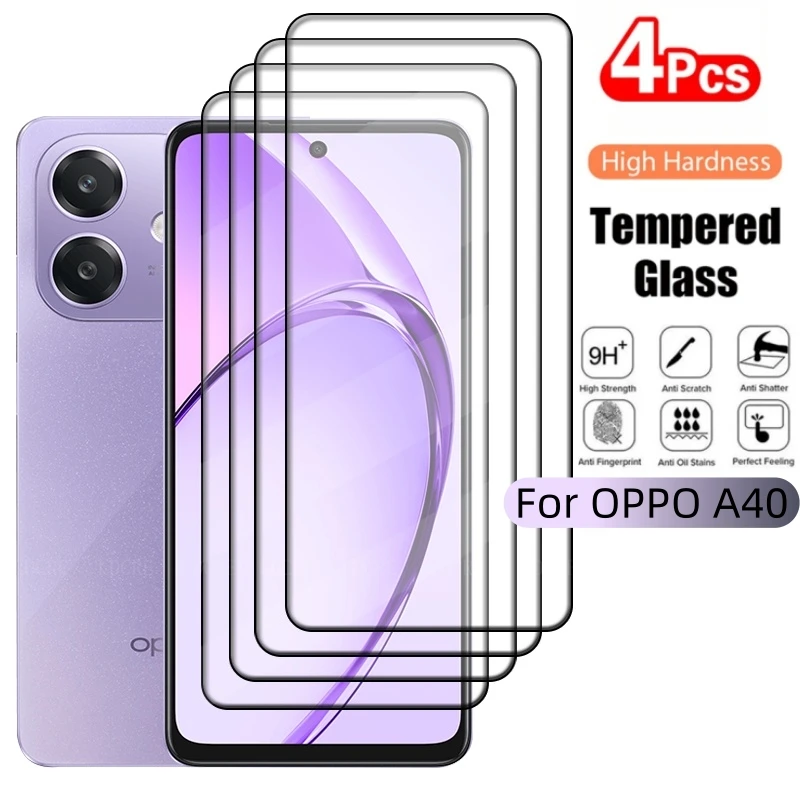 4Pcs For OPPO A40 Glass OPPO A40 A 40 Tempered Glass HD 9H Phone