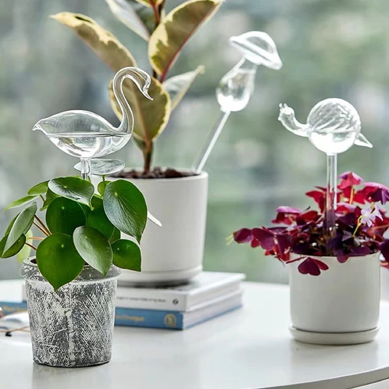 1Pcs Automatic Watering Globe Plant Flower Water Bulbs Animal Shape Glass Home Decor Garden Watering System Self Watering Device