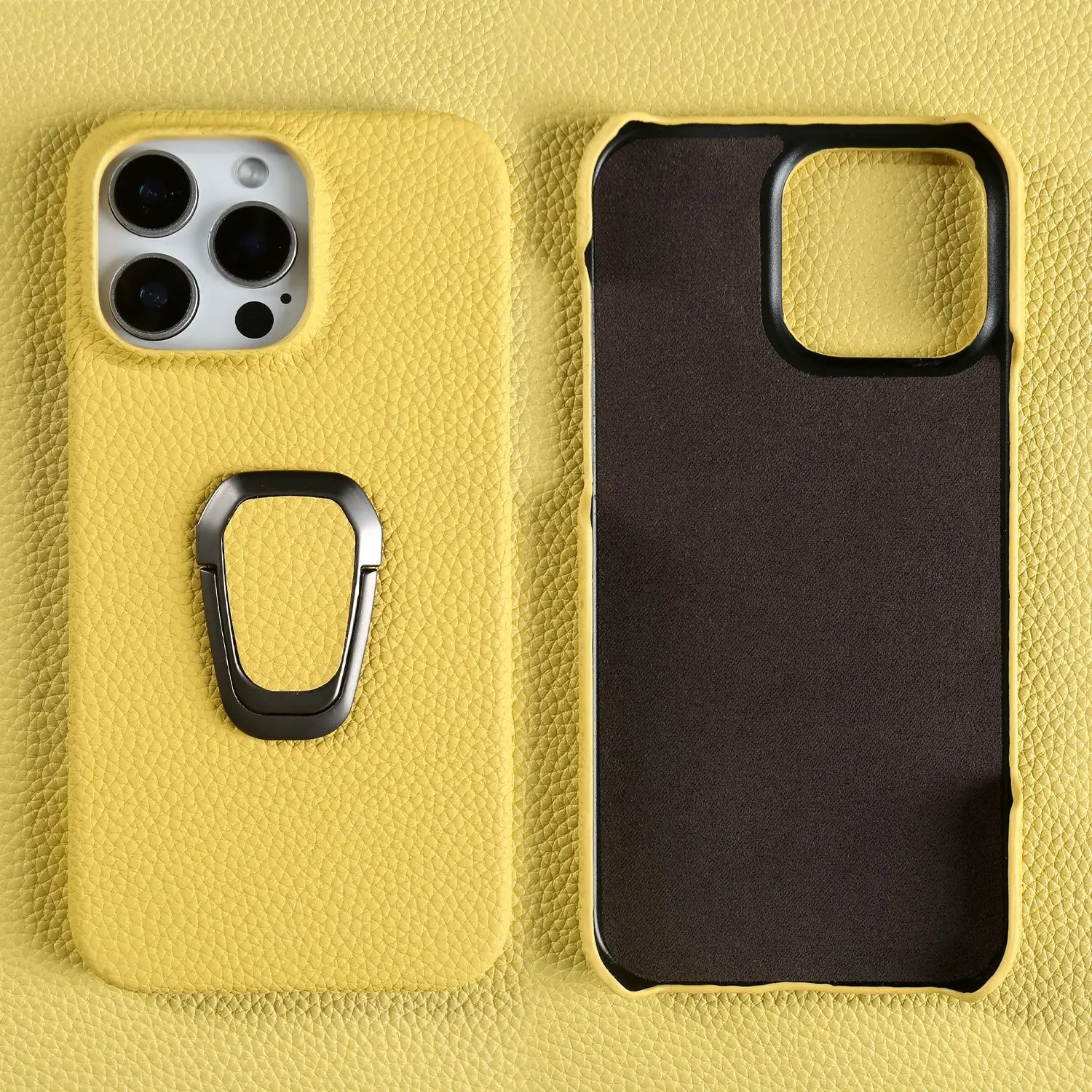 Handmade Genuine Leather Protective Phone Case with Stand Holder