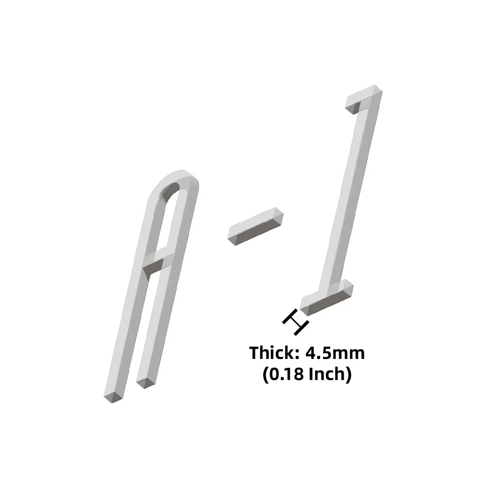 4 Inch 100mm Silver Self Adhesive Big Modern Door Number for Exterior House Apartment Plaque Mailbox Address Digits Sticker Sign house number signs house numbers number plate door signs