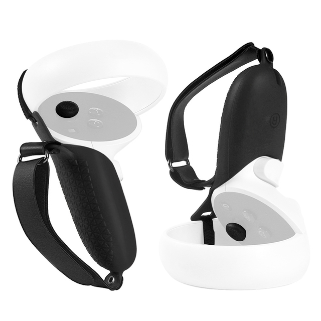 VR Accessories Soft Touch Controller Grip Cover Non Slip Protective Sleeve Silicone With Knuckle Strap For Oculus Quest 2
