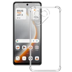 Shockproof Soft TPU Clear Silicone Phone Case with Airbag Protection for Tecno Pova 7 Pro (Clear)