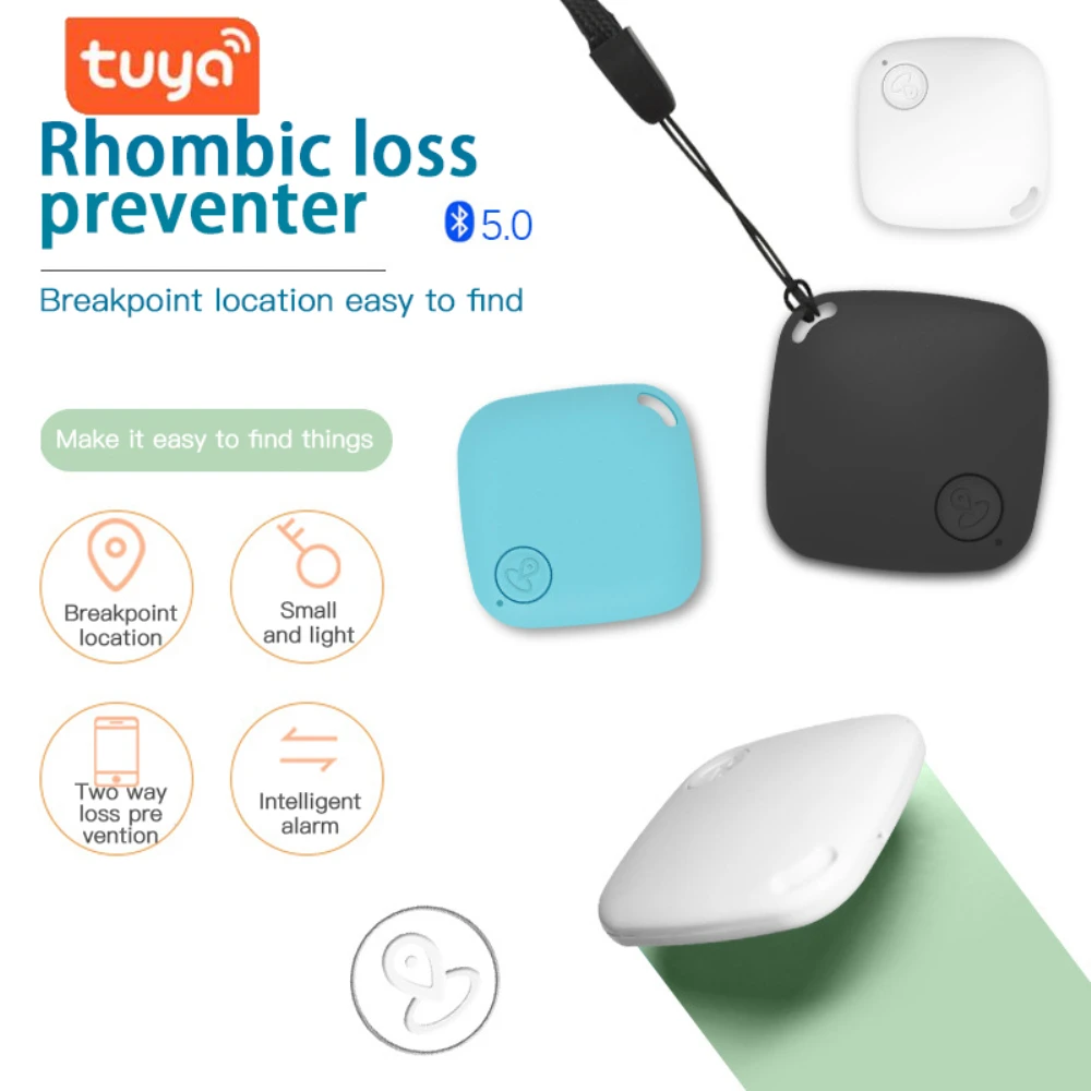 Tuya Smart Tag Mini GPS Tracker Key Bag Child Pet Finder Location Record Wireless Bluetooth Anti-lost Alarm Portable GPS Tracker wireless smart tracker anti lost alarm tracker key finder child bag wallet finder app gps record anti lost alarm tag