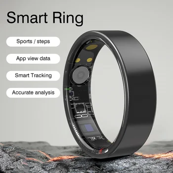 2026 New Smart Ring Men Women, Heart Rate Blood Oxygen and Sleep Monitor Smartring IP68 & 5ATM Waterproof, Multi-sport Mode Ring 1