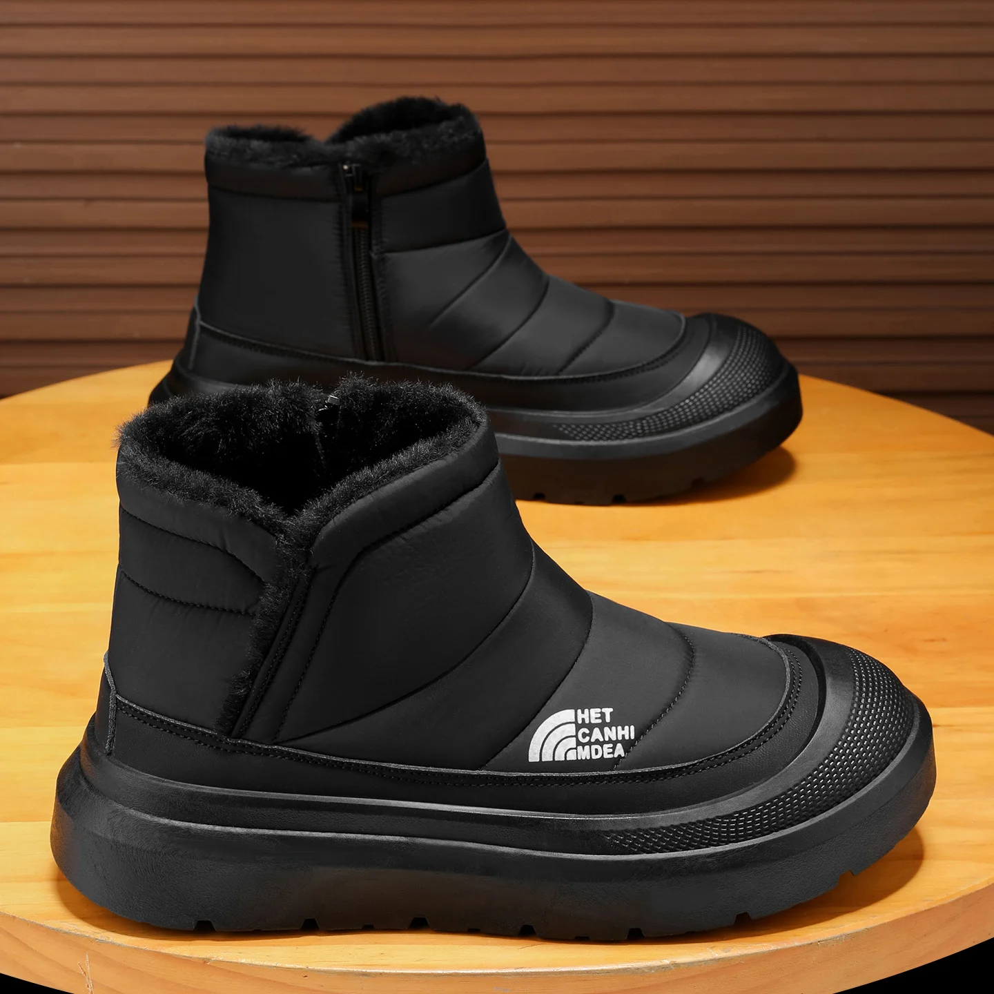 Winter Shoes Men 2026  Fur Warm Comfortable Snow Boots Outdoor Waterproof Down Boots High Top Ankle Boots Platform Shoes Size 44 - 5
