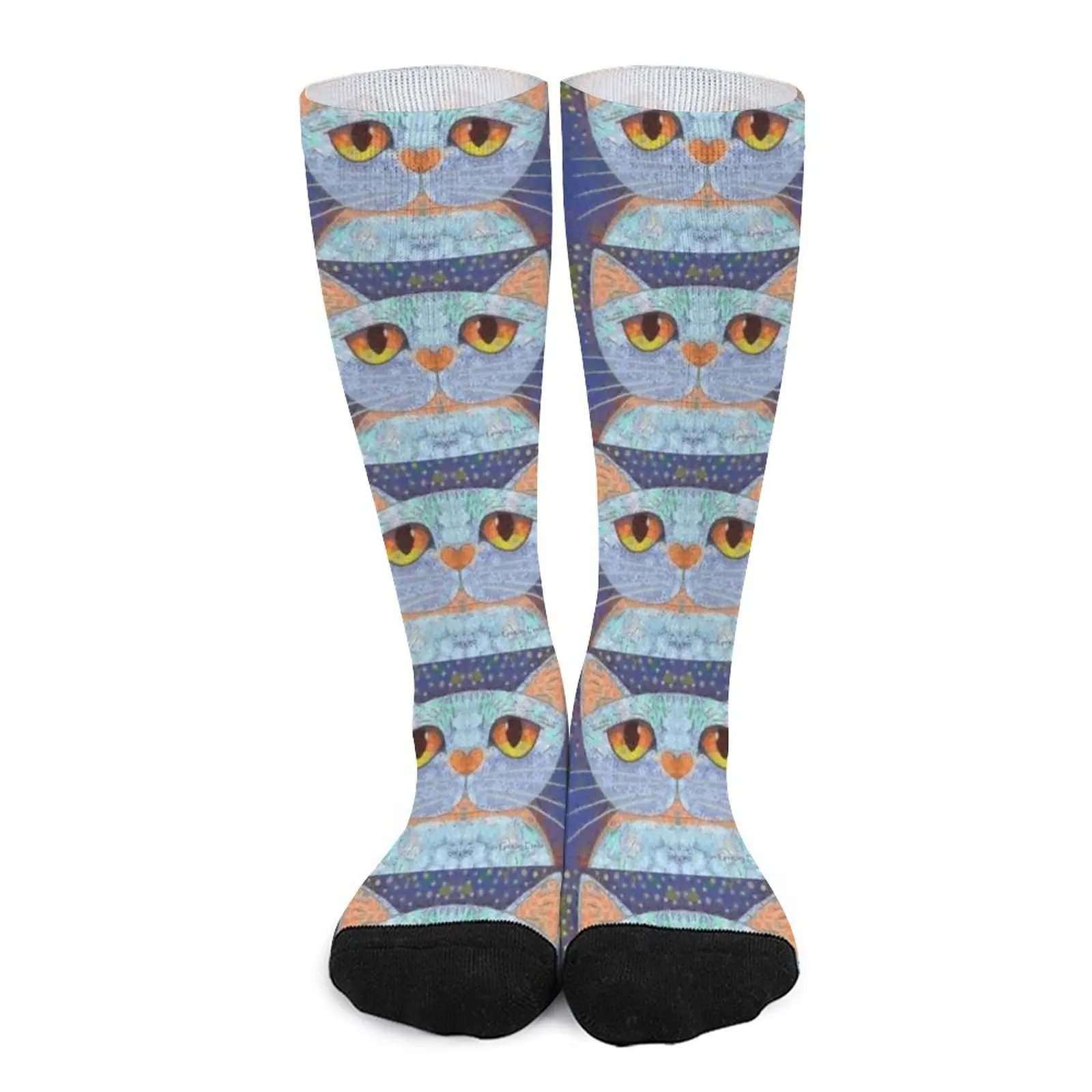 

WORRIED THE CAT Socks long socks man gifts for men valentine gift ideas funny man socks