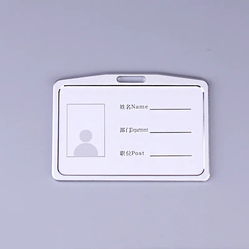 1PC Work Card Holders Aluminium Alloy Card Holder ID Cover Metal Work Holder Office Supplies,credit card holder,card holder,desk card holder,photo card holder,postcard holder