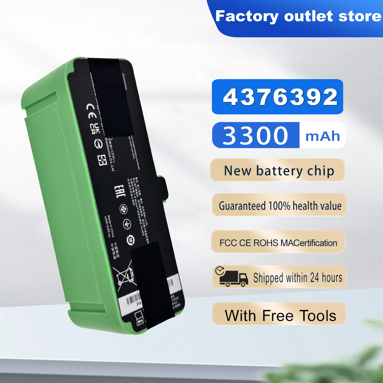 IRobot Roomba用バッテリー,4376392, 960, 980, 965, 895, 890