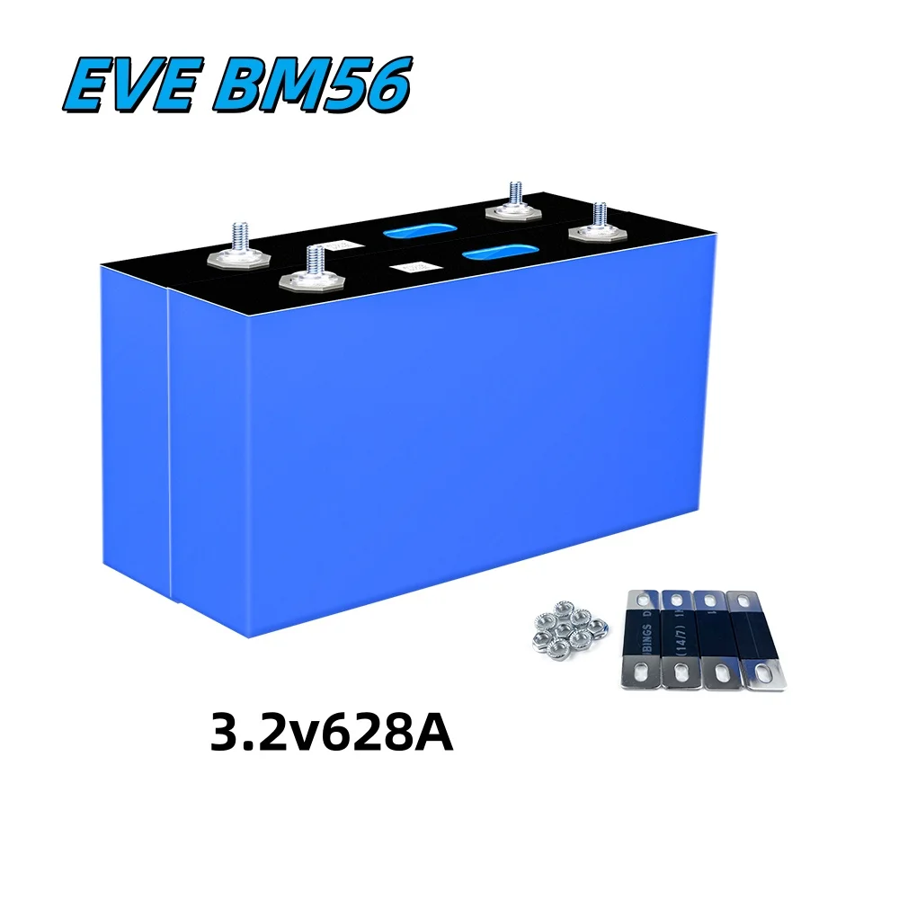 EVE MB56 Grade A 3.2V 628Ah Lifepo4 Battery 12000cycle LFP Prismatic High rate Cells For 12V 48V Battery Pack
