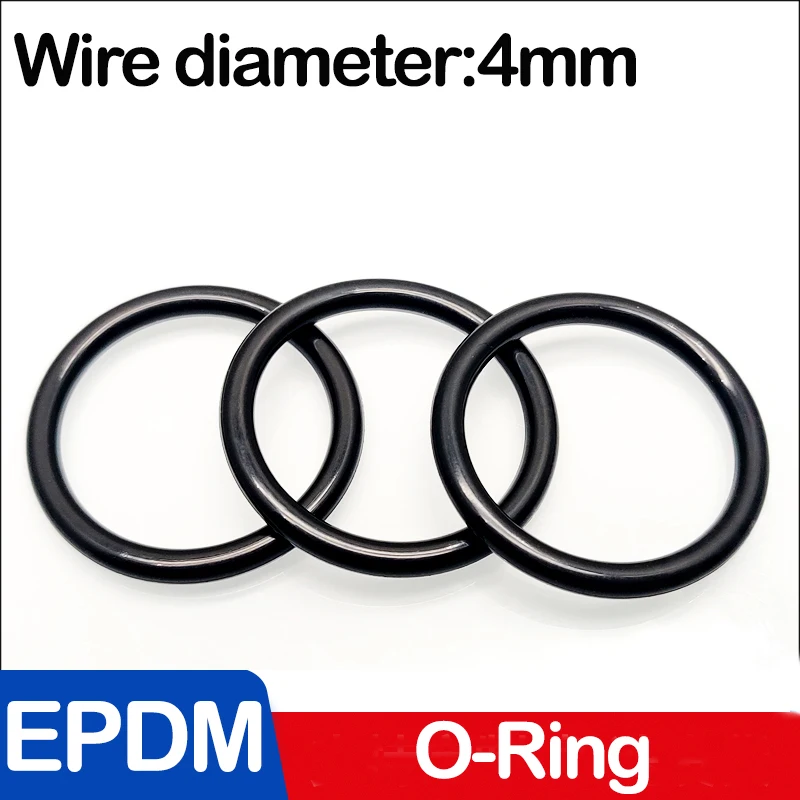 EPDM O 링 외경 12-400mm, 산성 및 알칼리 저항, 방수 마찰 저항 와이어 직경 4mm, 블랙