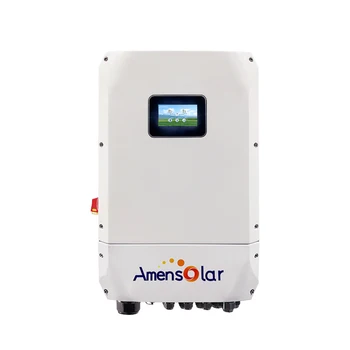 AMENSOLAR High/Low Frequency Hybrid Solar Inverter 5KW 8KW 10KW 110V Split Phase Solar Energy Storage System Inverter