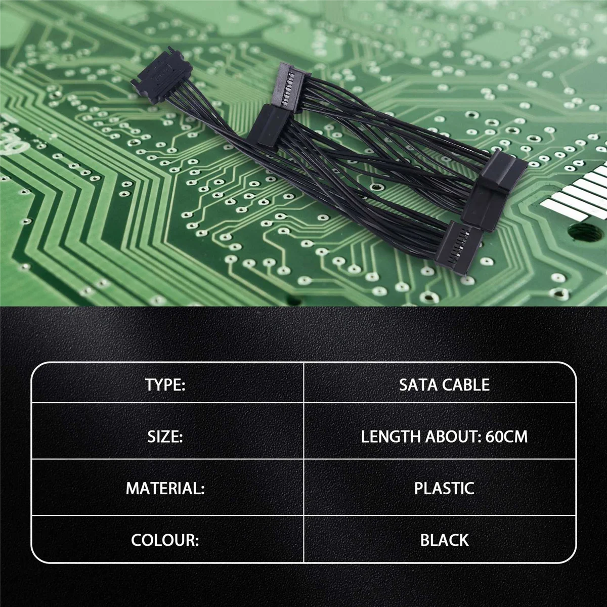 하드 드라이브 전원 공급 장치 분배기 케이블, DIY PC 서버 18AWG 용, 4 핀 IDE 1-5 SATA 15 핀, 4 핀-15 핀 전원
