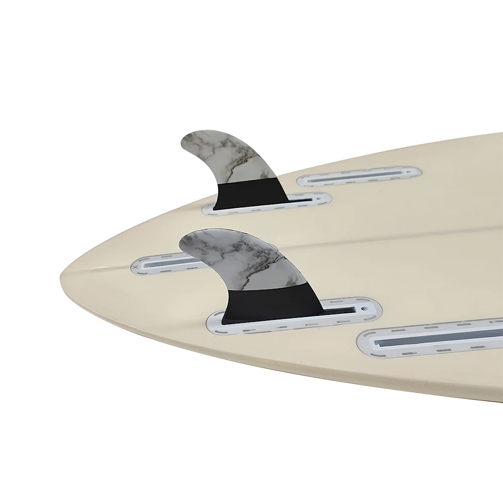 GL Surfboard Fins 2pcs Surf Fins UPSURF FUTURE Fins Twin Quillas Marbling GL Twin Fins Set Single Tabs Fiber Fins