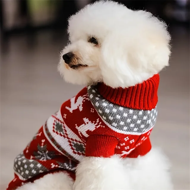 Christmas Style Pet Sweater for Dogs And Cats New Knitted Wool Sweater for Bichon And Corgi Christmas Style Pet Sweater for Dogs And Cats New Knitted Wool Sweater for Bichon And Corgi