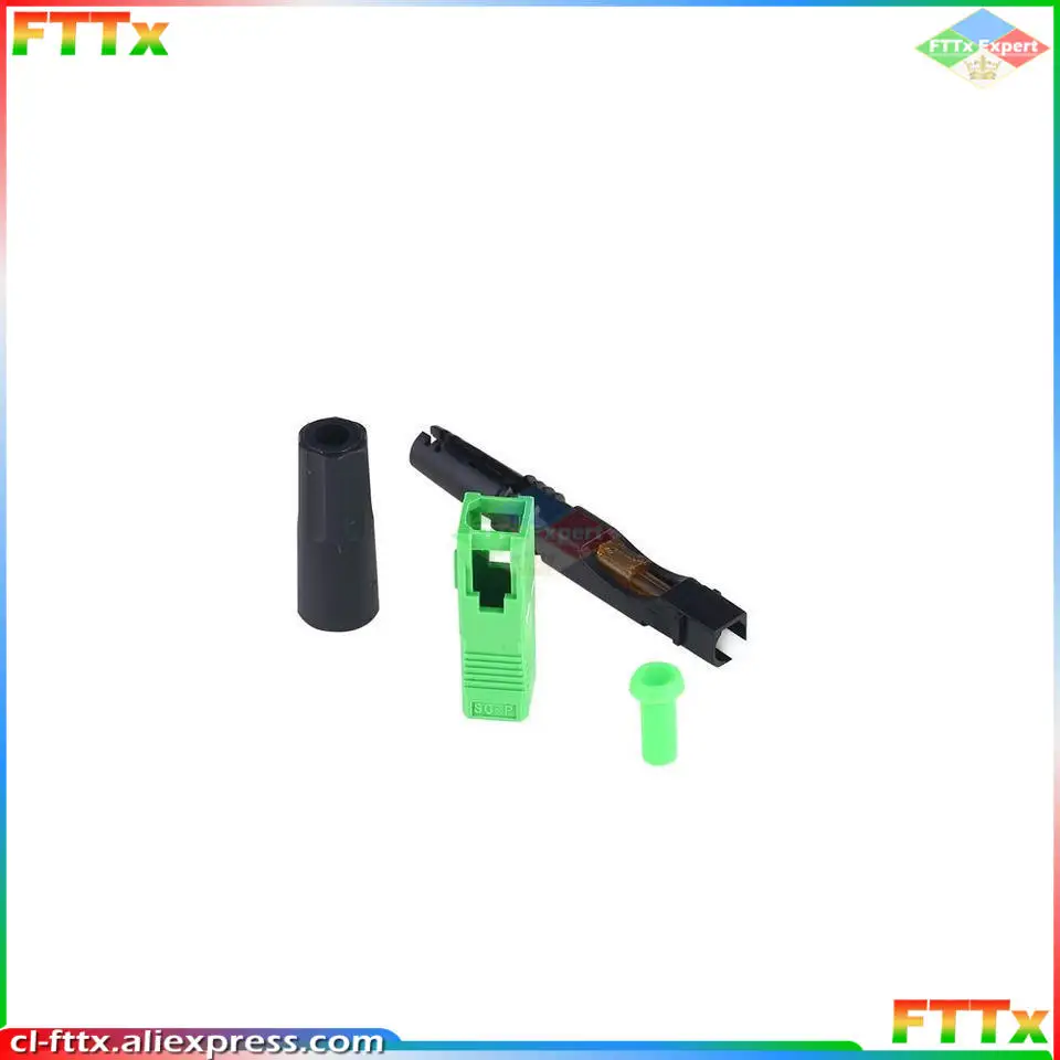 Free Shipping 100pieces/box SC APC Fiber Fast Connector SC APC Single Fiber optic quick connector SC Connector Use FTTH Tool