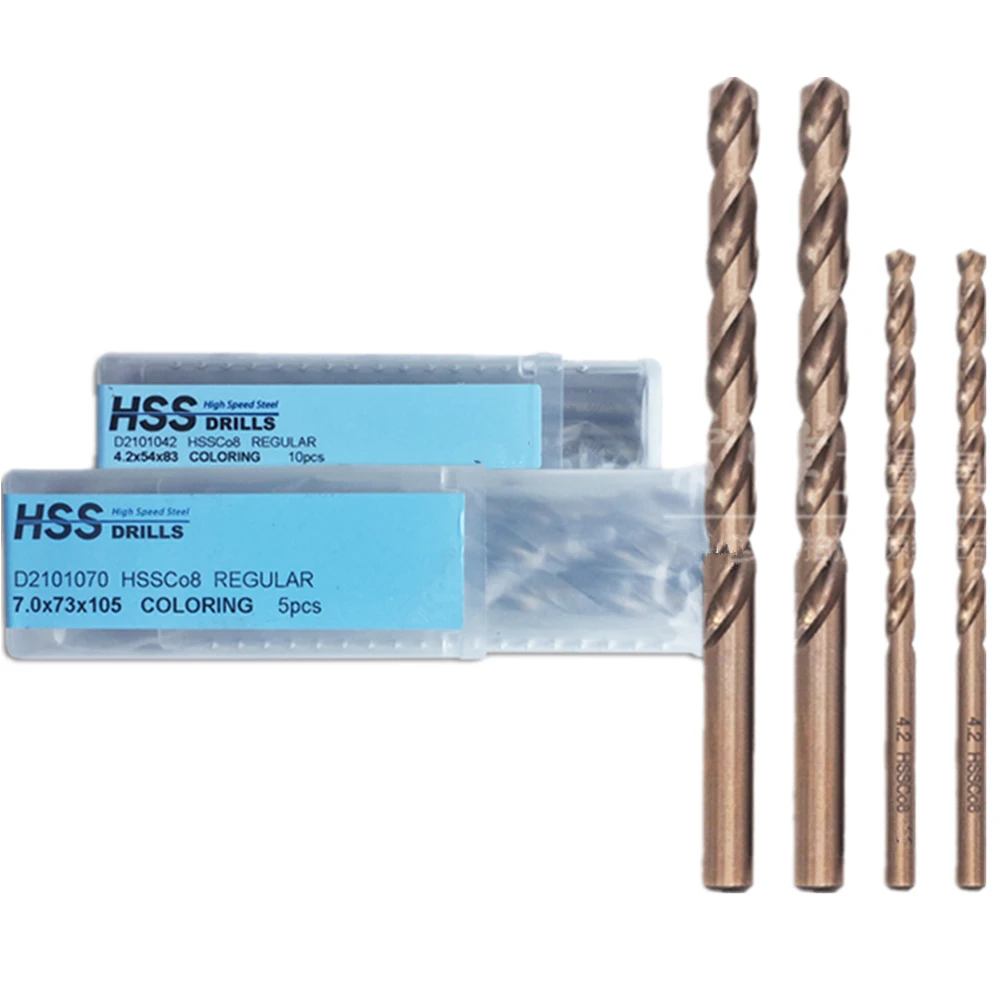 Made In Korea D2101 2.0-7.0Mm 10 Pz/Set Hss-C08 % M42 Lavorazione Trapano Elicoidale: Acciaio Inossidabile. Lega Di Acciaio Inox. Alluminio, Ecc.