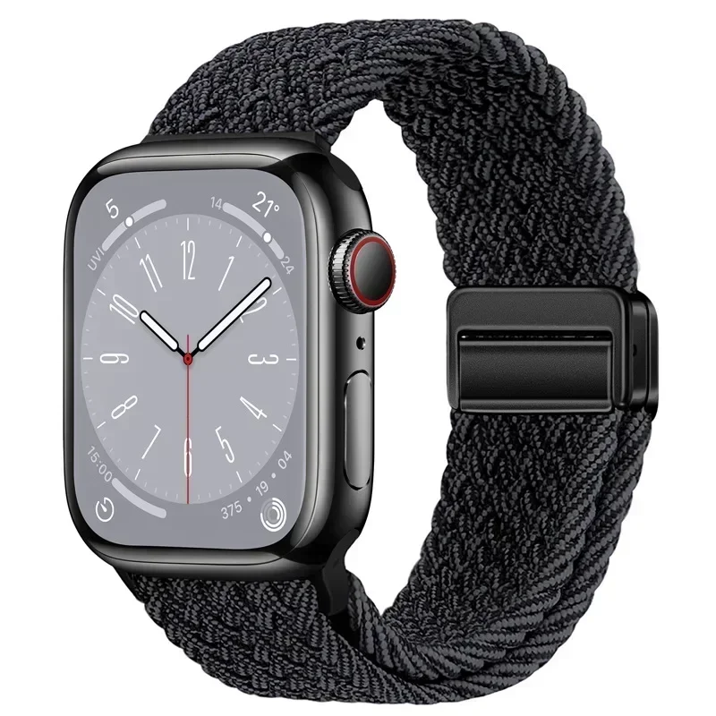 Nylon Braided Loop Strap with Metal Magnetic Closure