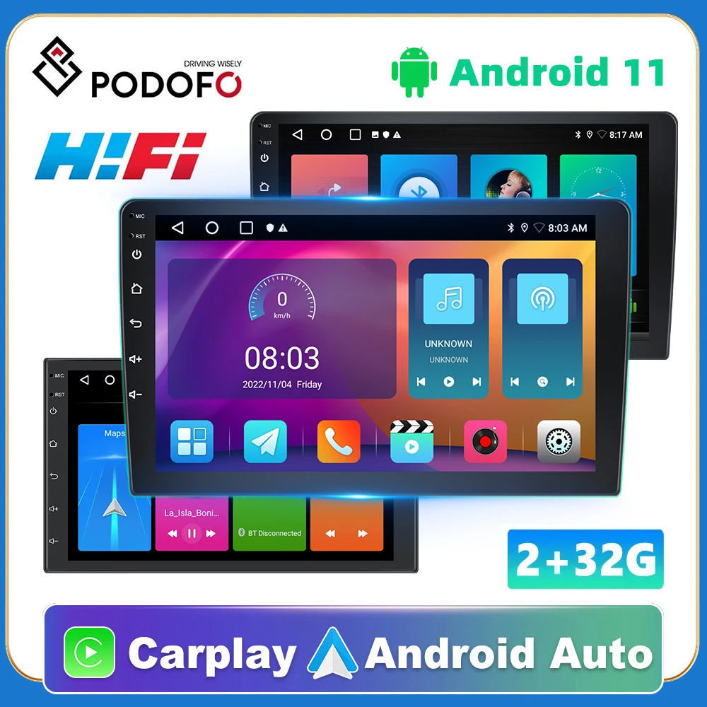 

Podofo GPS автомобильное радио 2 din 7/9/10 ″ Android мультимедийный плеер WIFI Авто CarPlay для Toyota Volkswagen Hyundai Nissan Lada