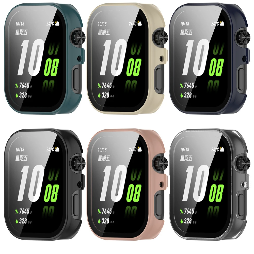 Enhanced Protective Watch Case with Glass Film Coverage: Durable Hard PC Frame and Shell Accessories