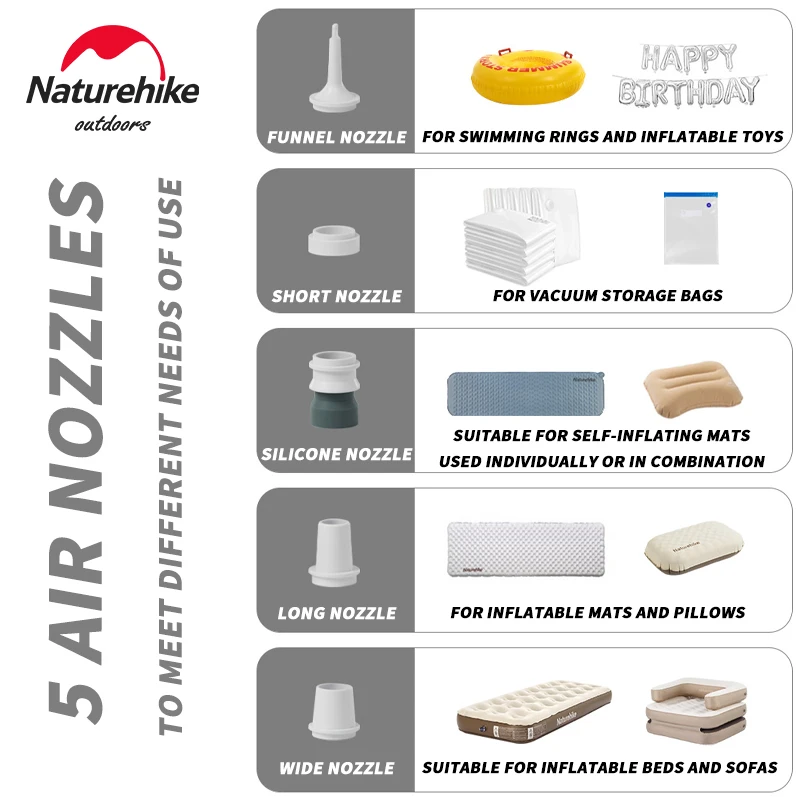 Naturehike نافخة/مضخة تفريغ نفخ ل وسادة قابلة للنف...
