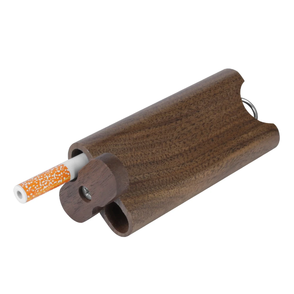 Wood Smoking Dugout Handmade Cigarette Tobacco Storage Cleaning Tool