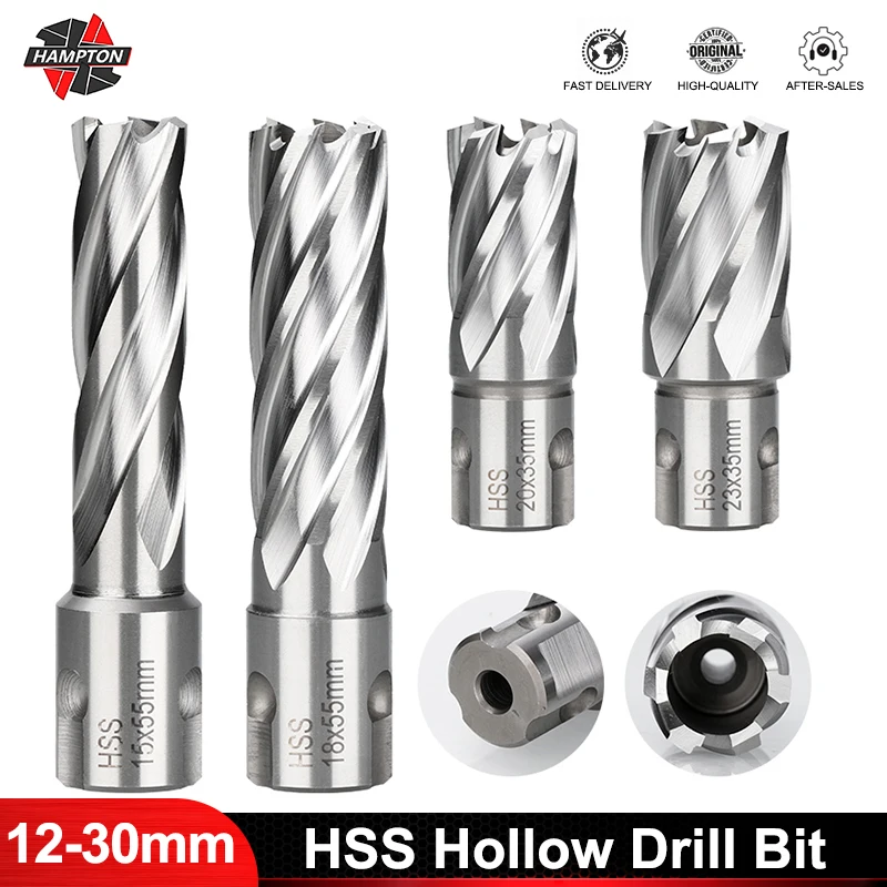 1pc HSS 구멍 오프너 12-18mm 금속 코어 드릴 비트 환형 커터 중공 드릴 ..