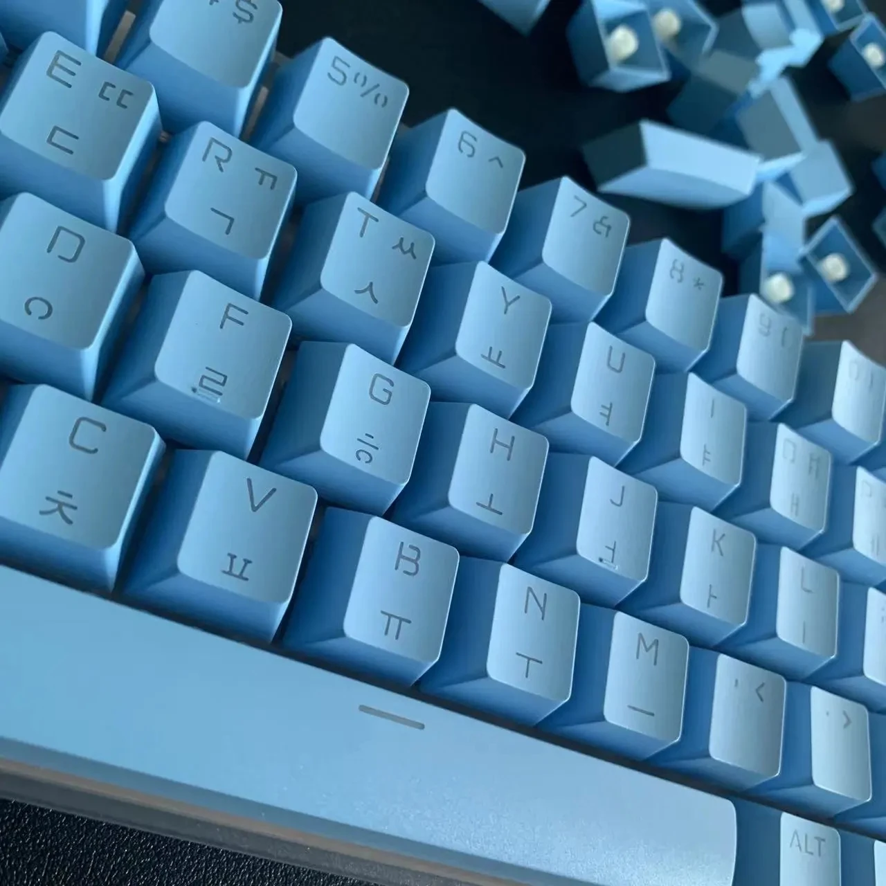 Keycap Coreano Hangul Keycap de Layout Coreano Pudim Keycaps Grupo Perfil Oem para Teclado Mecânico de Jogos para Cherry mx Switch - Imagem 6