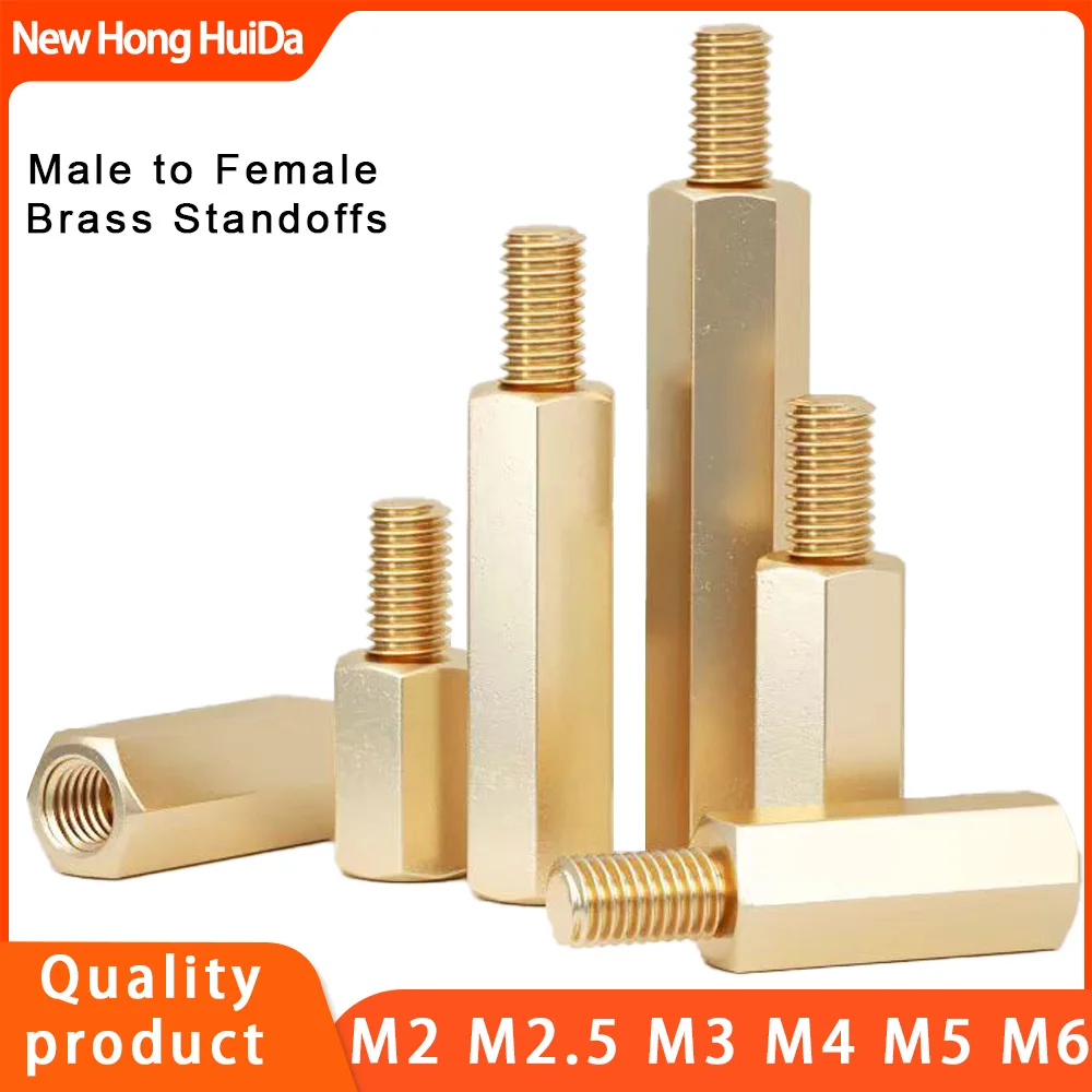 M2 M2.5 M3 M4 M5 M6 Brass Hex Motherboard Standoff Male to Female Board ...
