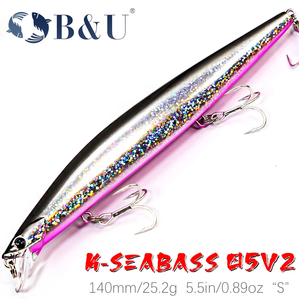 BU140mm252gLongCastingSystemSinkingMinnowTopFishingLure