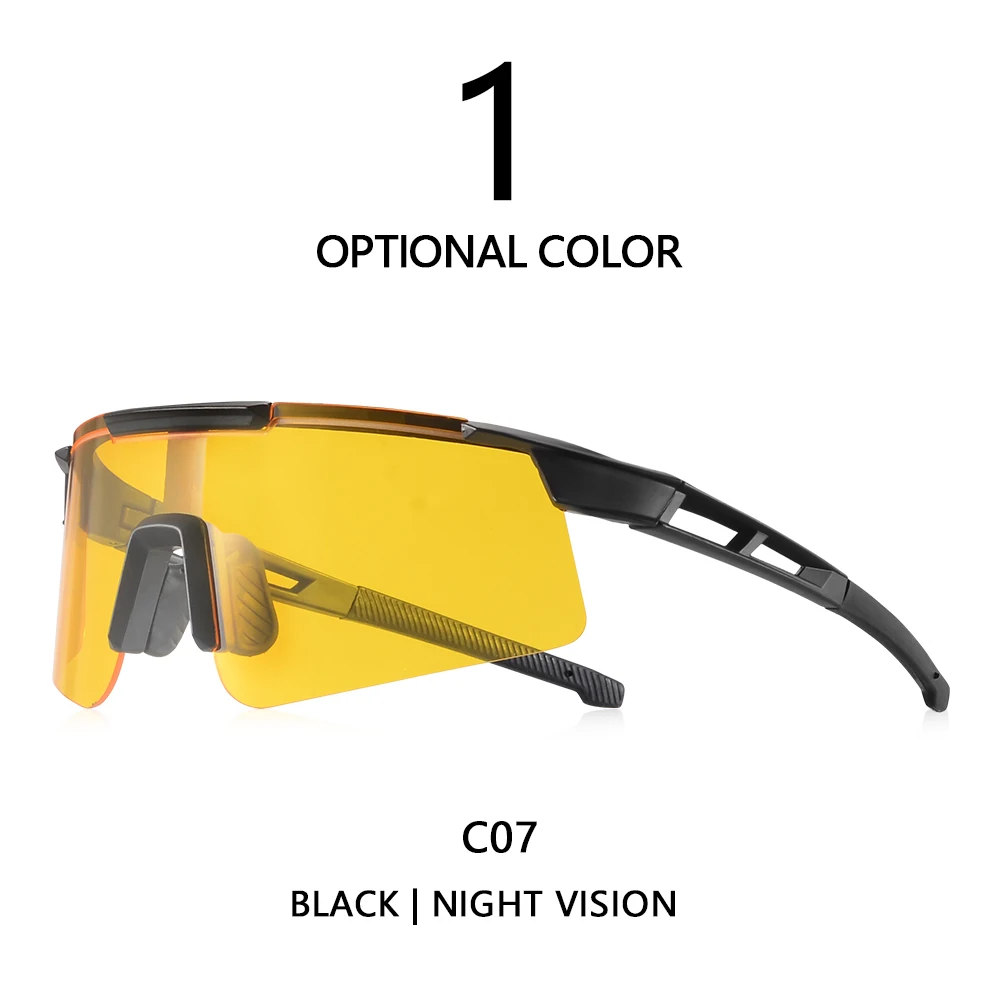 CRIXALIS Oversized Night Vision Sunglasses for Men Women Fashion Outdoors Sports Goggles Sun Glasses Male Yellow Lens UV400