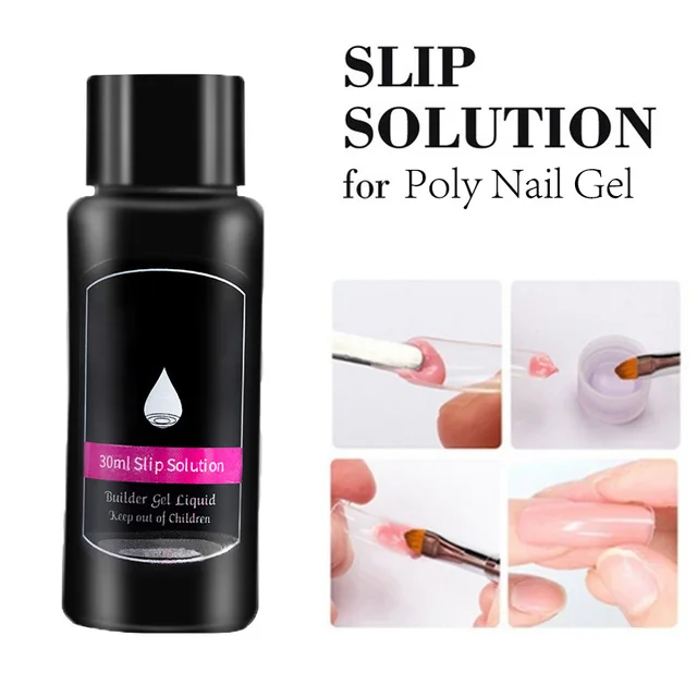 HEALLOR 30ml soluzione Silp antiaderente per Poly Nail Gel Nail Polish Slip Liquid Gel Brush
