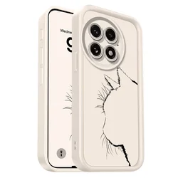 Elegant Cat Silhouette Staircase Soft Phone Case - Oneplus Nord CE3Lite (White)