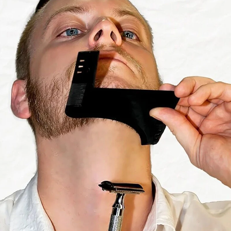 Beard Comb Beard Template Shaper Modeling Mold Sideburns Trimming Contour Tool Men's Care Comb beard comb