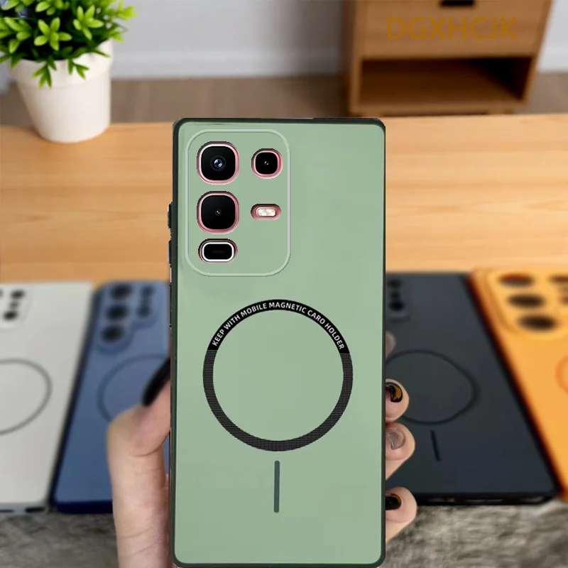 Magnetic Hard Silicone Back Phone Case Cover