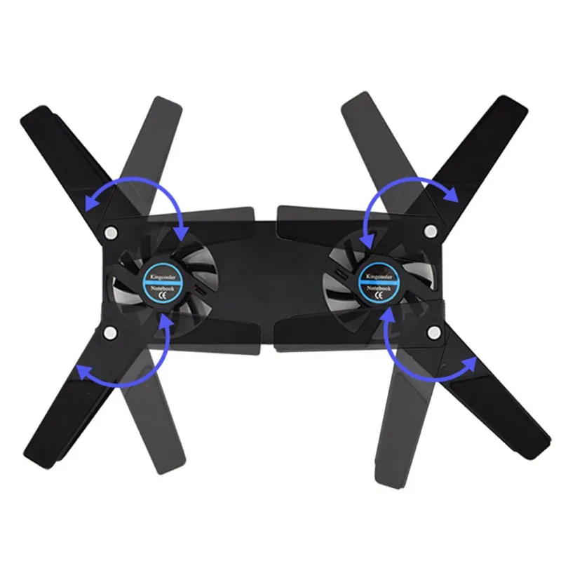 2 Fan Air-cooling Cooler Bracket Laptop Pad USB Powered Cooling For Universal 7 15" Notebook Stand_voghion.com